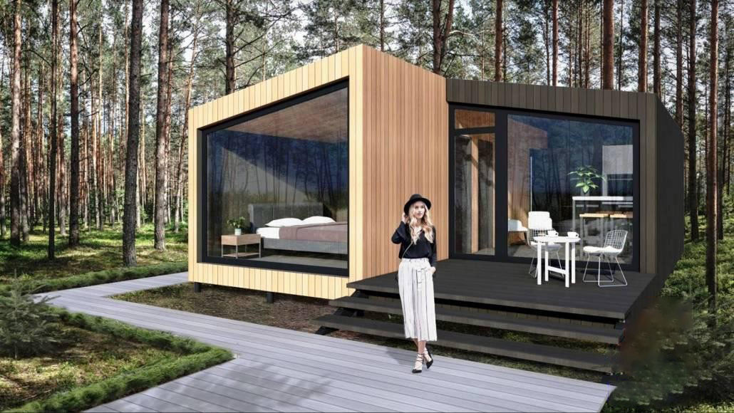 Каркасно-щитовий модульний будинок 9.3х6.4 м. під ключ