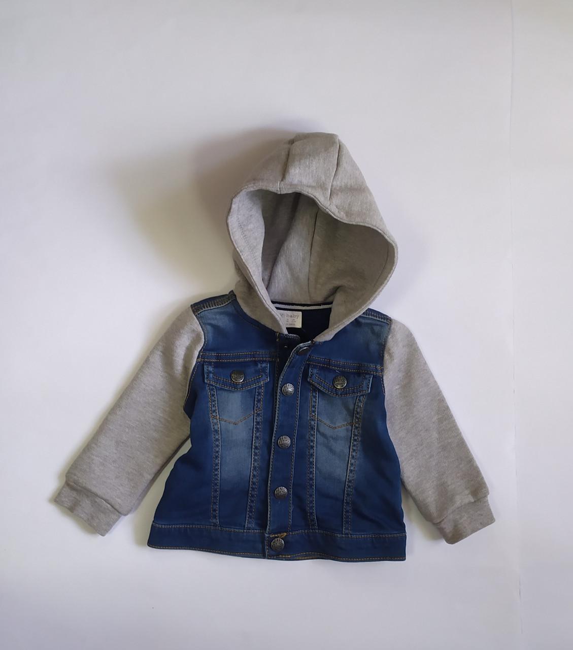 Куртка для хлопчика джинсова синього кольору F&F 74см, фото 1