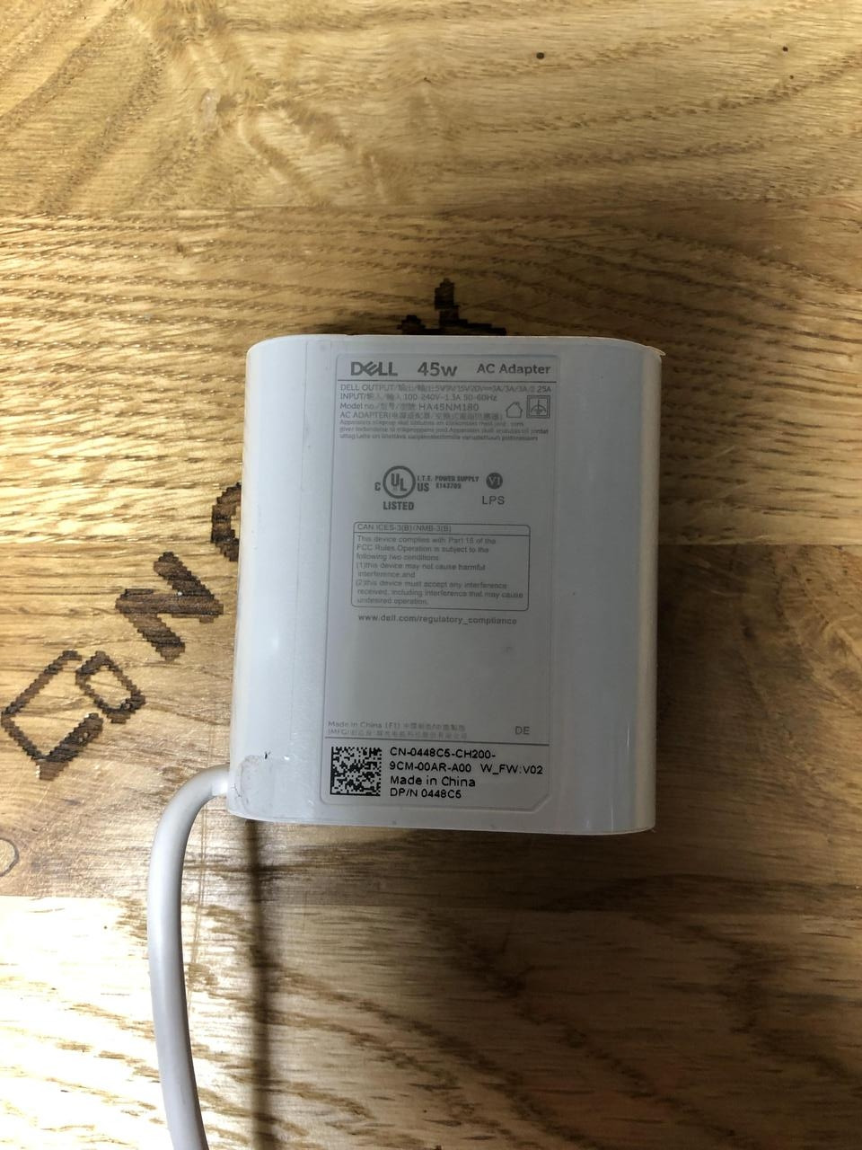 Адаптер для ноутбука DELL XPS 45 W 20 V 2.25 A USB-C (HA45NM180) ОРИГІНАЛ/NEW/WHITE EDITION