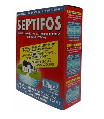 Біоактиватор для септика, біопрепарат для вигрібних ям, туалетів Septifos vigor, 1.2 кг