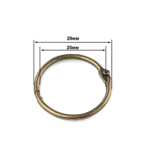 Кольца металические для альбома, блокнота Бронза 25мм 1шт (KDA032) (ID ...