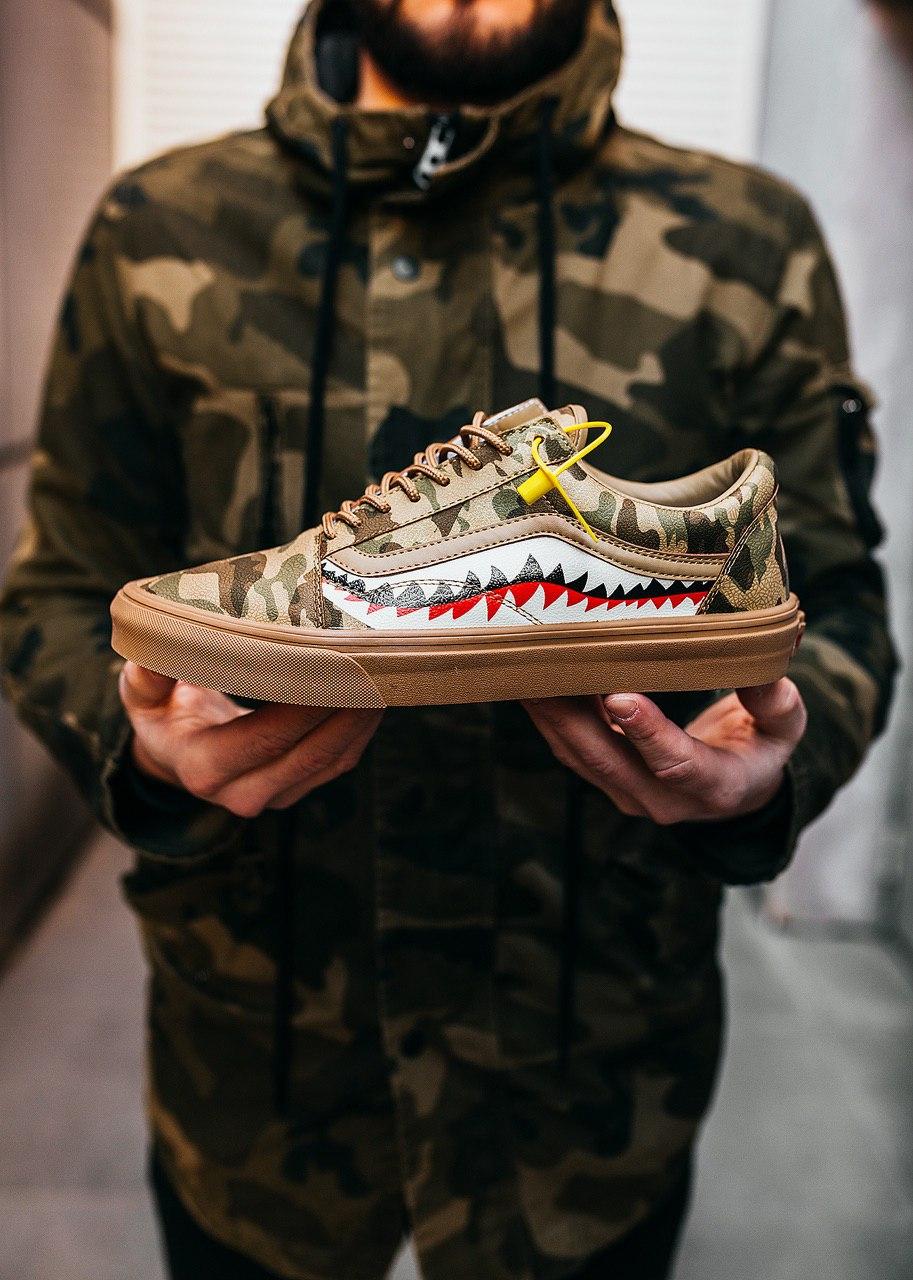 Чоловічі Кеди Vans Old Skool Green Camo 44