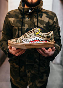 Чоловічі Кеди Vans Old Skool Green Camo 44