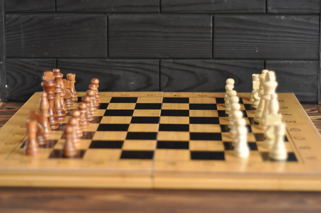 Настільна гра шахи, шашки, нарди, 50 см, фото 1