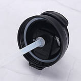 Металева термочашка з трубкою Coffee 400 мл - чорна, фото 3