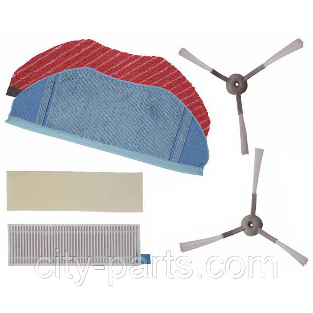 Комплект щіток бічних, ганчірок і фільтрів для робота пилососа Rowenta X-plorer Serie 95 ZR792000, фото 1