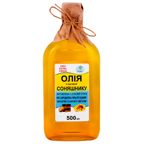 Соняшникова олія (500 мл). Стародавні технології холодного віджиму під великим тиском