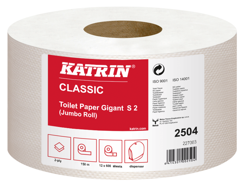 Класичний туалетний папір 2504 Katrin Classic Gigant White S2
