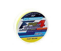 Шнур Flagman PE Hybrid F4 150м Fluo Yellow 0.10мм