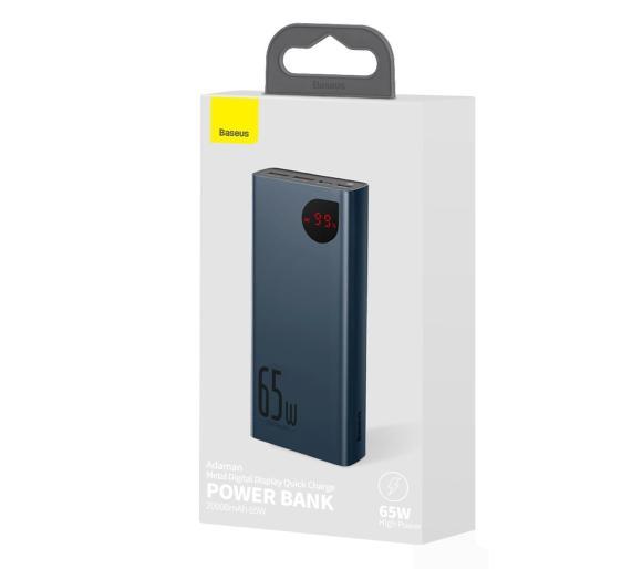 Baseus PPIMDA-D03 Powerbank Adaman, 20000mAh, Металевий, QC 3.0, PD, 65W - фото 2 - id-p1601007525