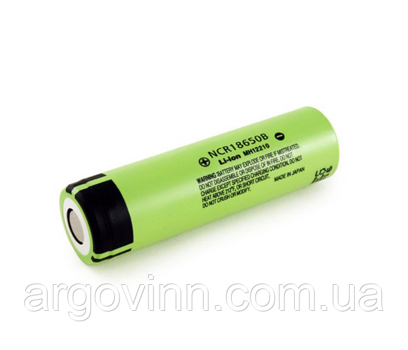 (передплата) Акумулятор 18650 Li-Ion Panasonic NCR18650GA, 3500mAh, 10A, 4.2/3.6/2.5V, Green