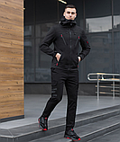 Куртка soft shell чорна весняна молодіжна чоловіча, Демісезонна чоловіча куртка, фото 7
