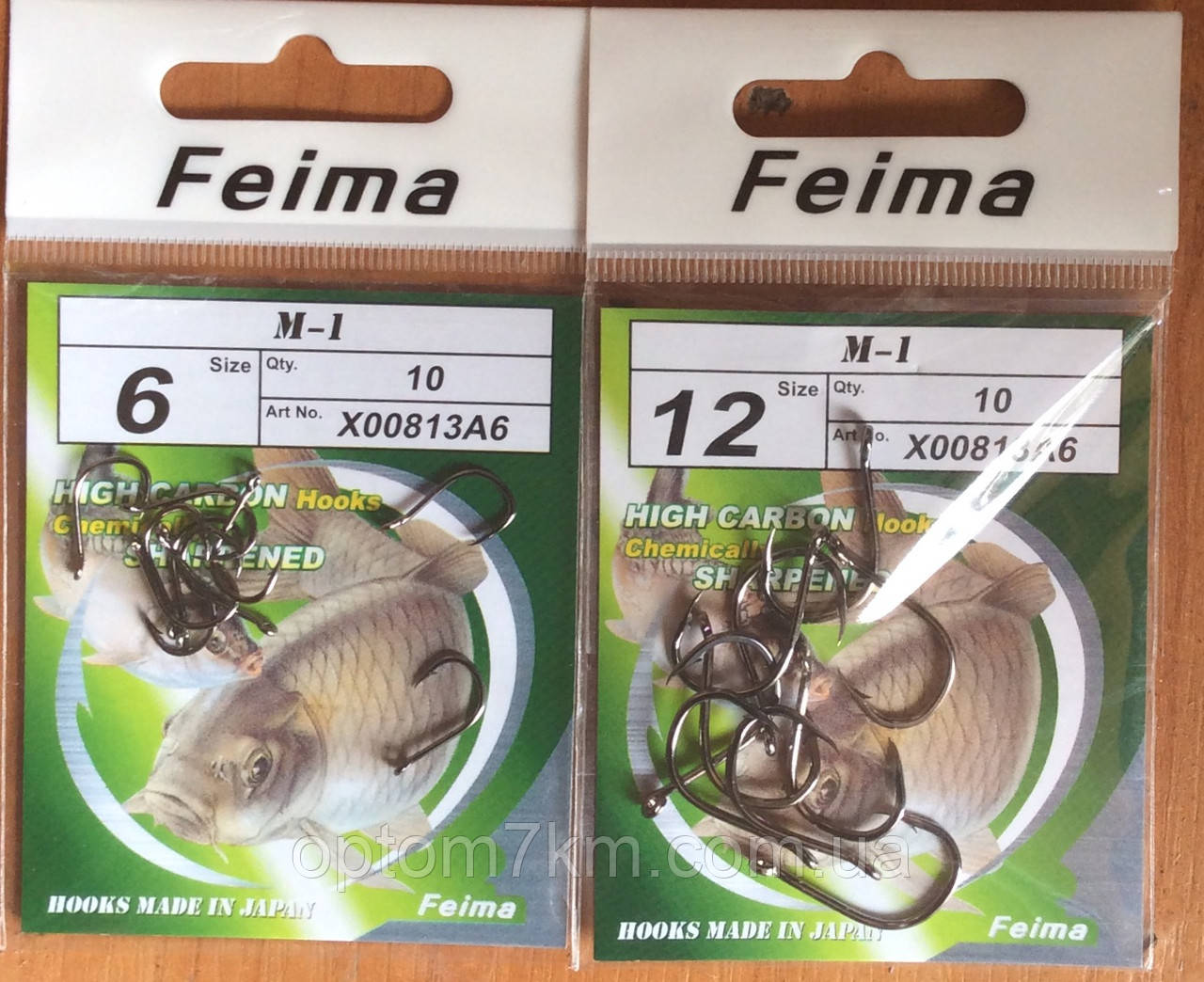 Крючки Feima М-1 от № 6 до № 12 - фото 1 - id-p257569567