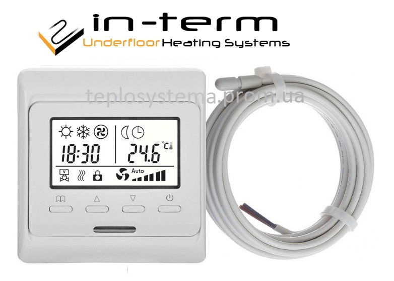 Програмований терморегулятор для теплої підлоги In-Term E51 (RTC 80)