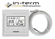 Програмований терморегулятор для теплої підлоги In-Term E51 (білий)