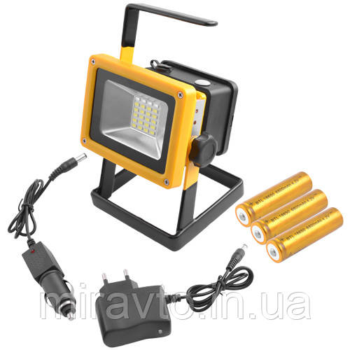 Прожектор 204 20LED+4LED (синій + червоний), 3x18650, ЗП 220V/12V, сирена, BOX
