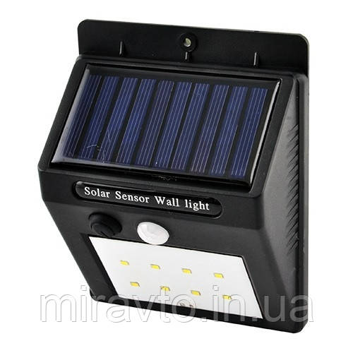 Світильник SH-6008-8SMD, 1x18650, PIR, CDS, сонячна батарея, датчик руху