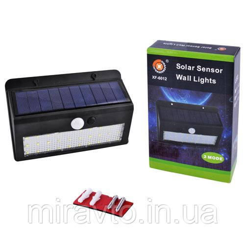 Світильник XF-6012-30SMD, 1x18650, PIR+CDS, сонячний батарея