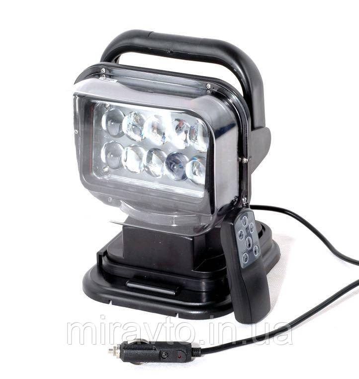 Фарошукач LED 12/24 V 50 W "CH 001" 360° — корпус пластик — чорний — пульт — у прикурку 3052