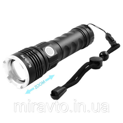 Ліхтарик-ручний "POLICE" A73-P50, ЗП microUSB, 1x18650/3xAAA, zoom, ремінець
