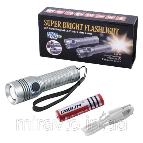 Ліхтарик-ручний Small Sun R842-T6, ЗП microUSB, 1х18650, zoom, Box