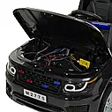 Дитячий електромобіль поліцейський джип Range Rover Bambi чорно-білий, фото 5
