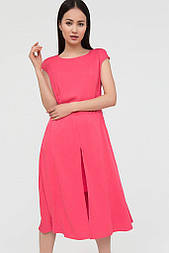 Літня сукня міді з віскози Finn Flare S20-110131-334 рожева L