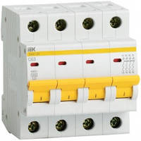 Автоматический выключатель ИЕК ВА47-29 4P 16A 4,5кА C IEK, MVA20-4-016-C ИЭК автомат модульный четырехполюсный