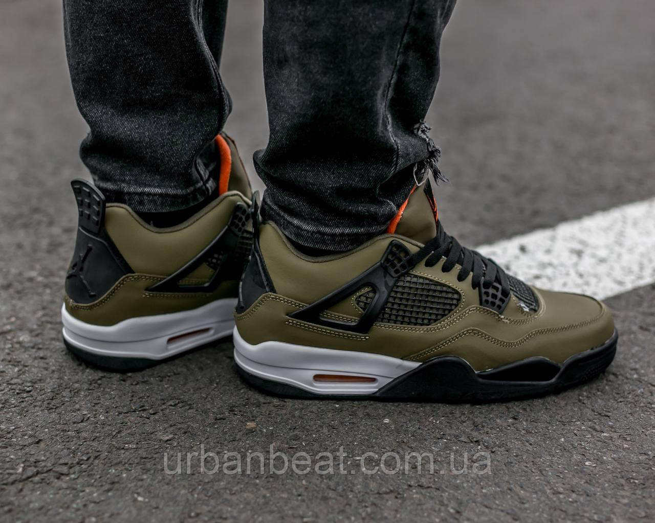 Чоловічі баскетбольні кросівки Air Jordan Retro 4 Green, фото 1