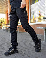 Штаны карго Intruder "GRID" с карманами на манжете Штани чоловічі на манжеті чорний