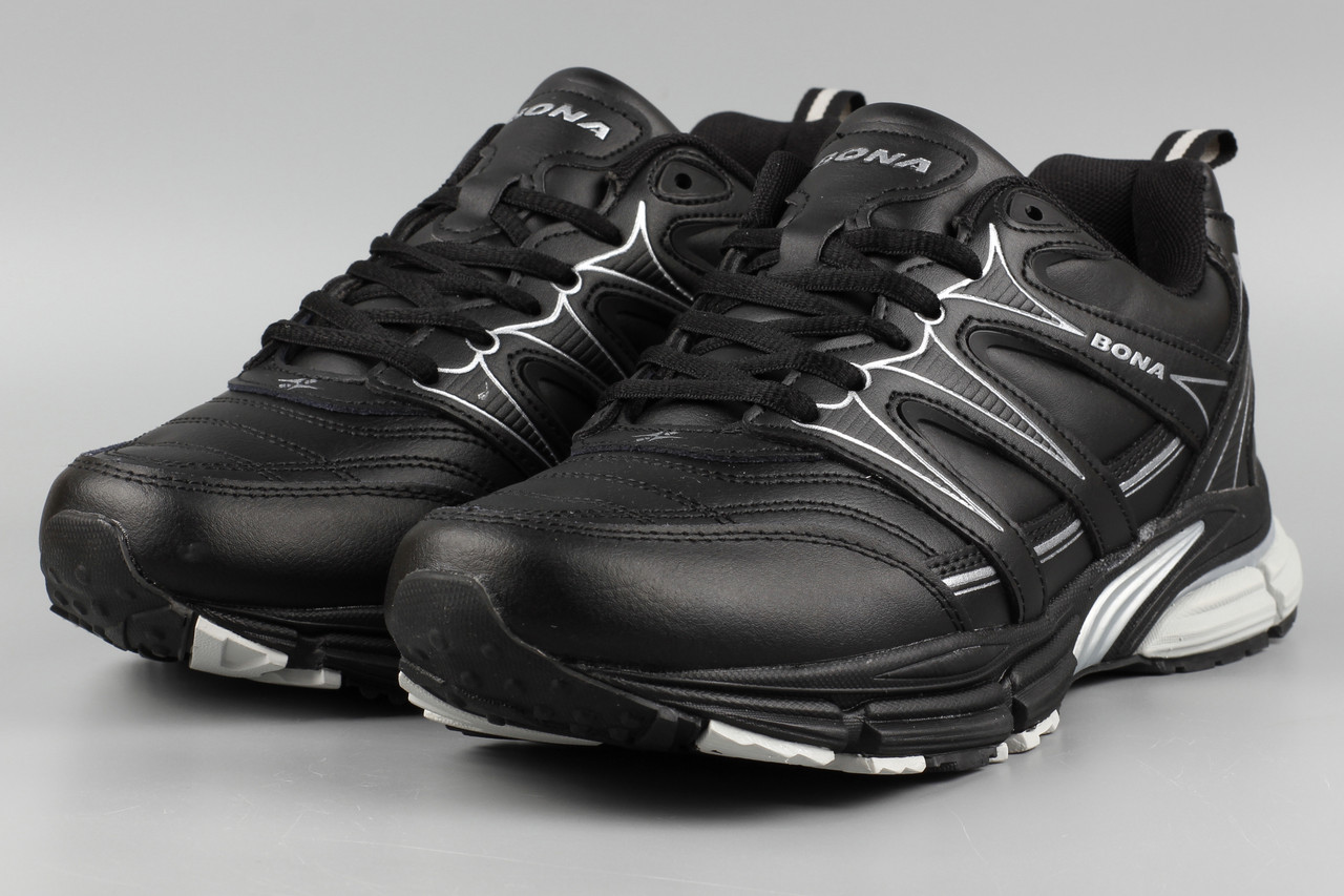 Кросовки чоловічі чорні Bona 893C Бона Розміри 42