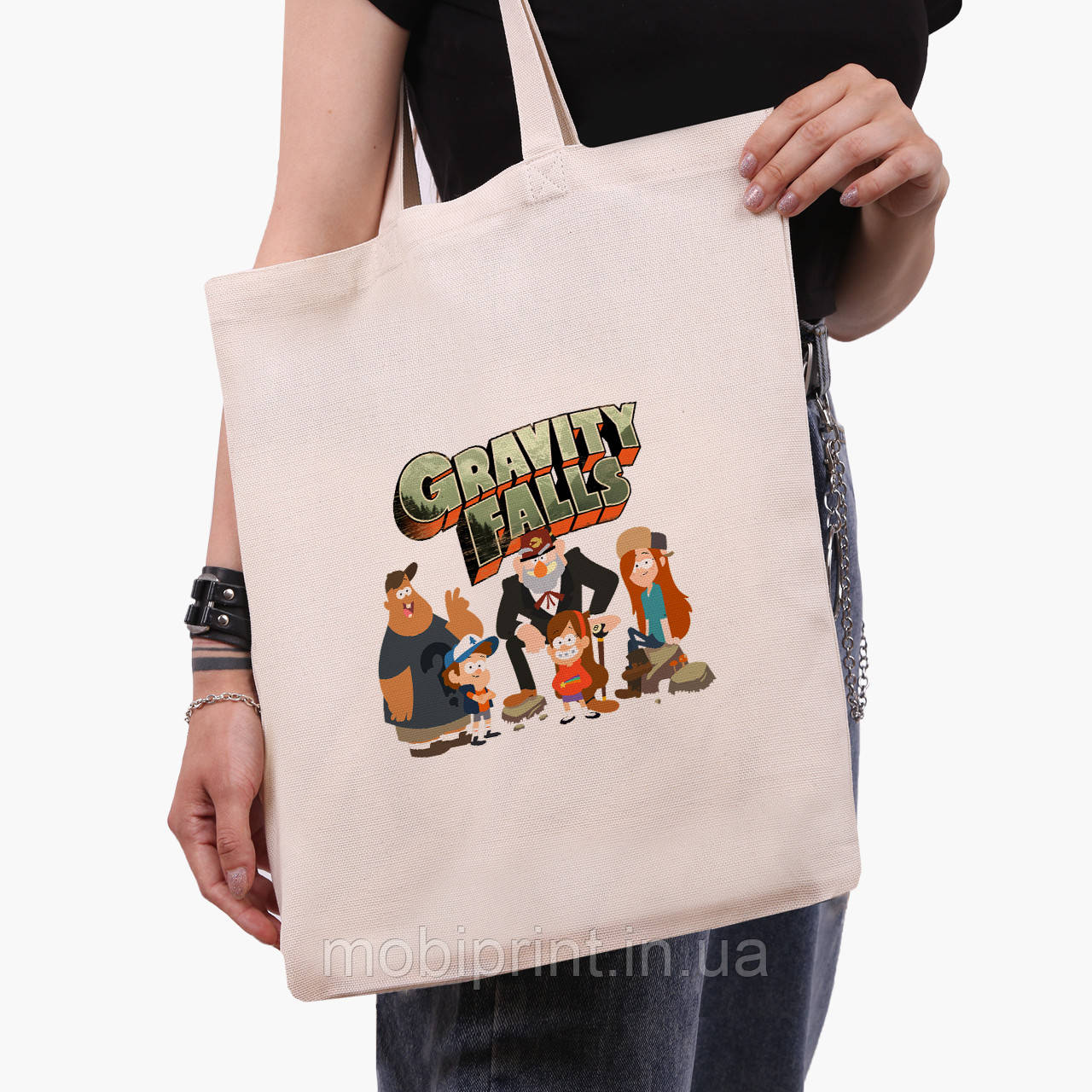 Еко сумка Гравіті Фолз (Gravity Falls) (9227-2628) бежева класична