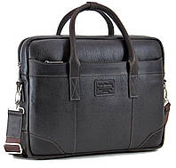 Деловой портфель коричневый через плечо из кожи, портфель мужской коричневый кожаный для документов А4 топ
