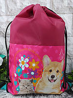 Рюкзак мішок дитячий на шнурках р.45x33 см для дівчинки Р-1070