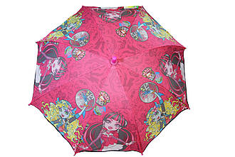 Яскравий дитячий парасольку тростину напівавтомат для дівчаток зі свистком і героями мультфільму "Леді Баг" топ