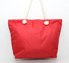 Жіноча тканинна пляжна сумка з канатними ручками і яскравим малюнком символіки США