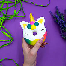 Дитяча іграшка сквиш Єдиноріг Пончик, squishy unicorn donut, м'яка антистрес іграшка для дітей з запахом