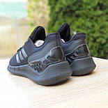 Чоловічі кросівки Adidas Ventania весна-осінь-літо у сітку чорні. Живо фото, фото 4