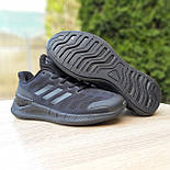 Чоловічі кросівки Adidas Ventania весна-осінь-літо у сітку чорні. Живо фото, фото 5