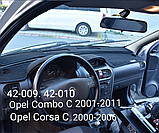 Накидка на панель приладів Opel Combo C 2001-2011 Чохол/накидка на торпеду авто Опель Комбо, фото 2