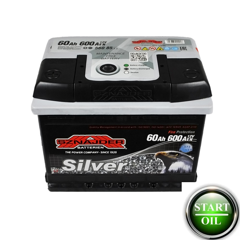 Акумулятор SZNAJDER Silver 60Ah 600A L+