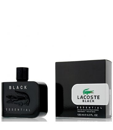 Чоловіча туалетна вода Lacoste Essential Black (свіжий деревний аромат)