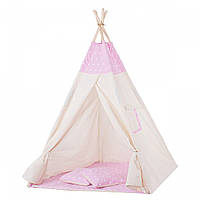 Детская палатка (вигвам) Springos Tipi XXL TIP12 White/Pink .