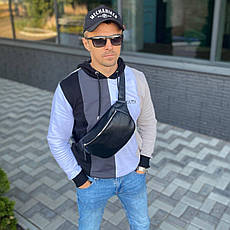 Чоловіча, шкіряна, сумка на пояс, бананка, сумка на груди "LODKA", фото 5