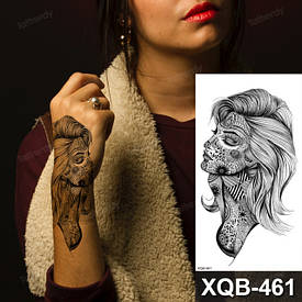 Флеш Тату. 21*10 См. Перевідна. Тимчасова. Chikano, Chicano, Santa Muerte, Дівчата, Xqb-461 (S)