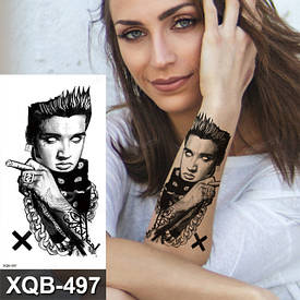 Флеш Тату. 21*10 См. Перевідна. Тимчасова. Chikano, Chicano, Santa Muerte, Дівчата, Хрести, Хоррор, Xqb-497