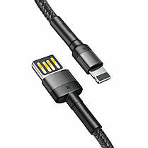 Кабель Baseus Cafule Cable（Special Edition）USB For iP 1m Grey+Black, фото 2