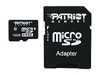 Карта памяти MicroSDHC (UHS-1) Patriot LX Series 16Gb class 10 (adapter SD)