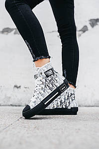 Жіночі Кросівки Dior B23 Sneakers White Black 37