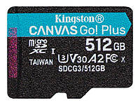 Карта памяти MicroSDXC (UHS-1 U3) Kingston Canvas Go Plus 512Gb class 10 A2 V30 (R170MB/s, W90MB/s)